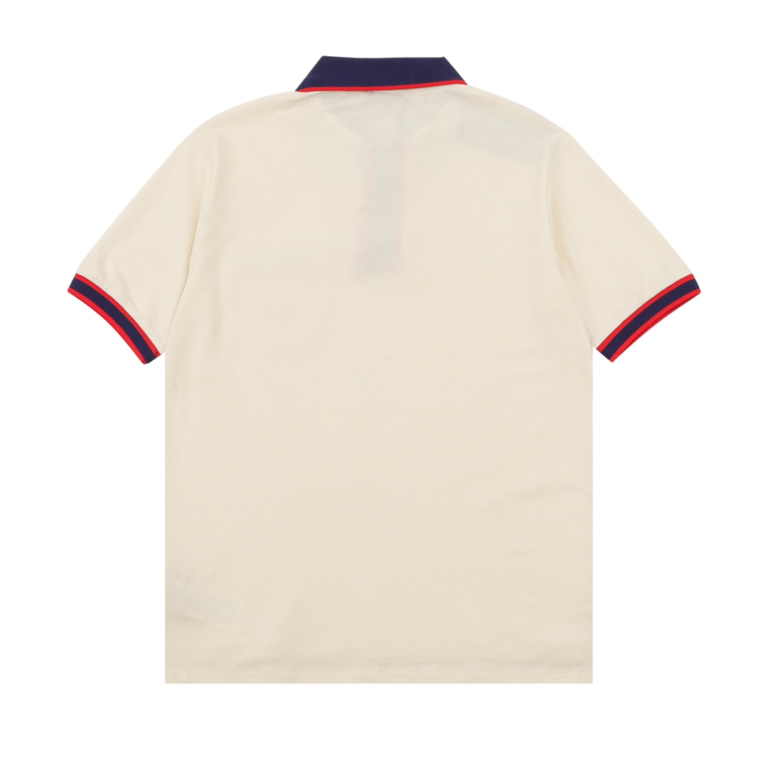 Pocket embroidered short-sleeved polo shirt