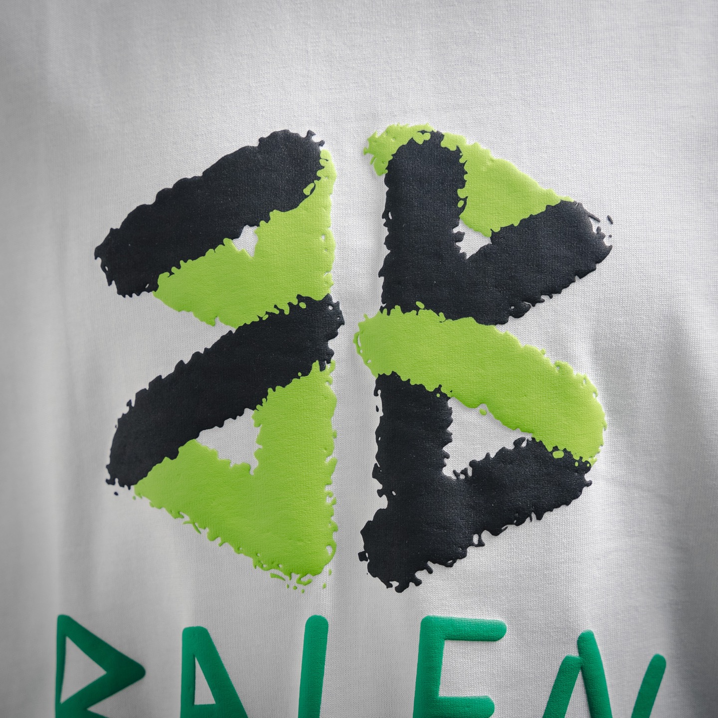 25SS Green Puff Print Letter Logo T-Shirt
