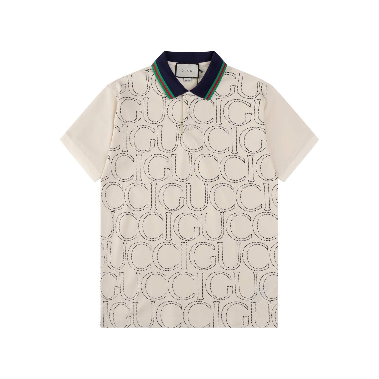 Full-Printed Letters Polo Shirt
