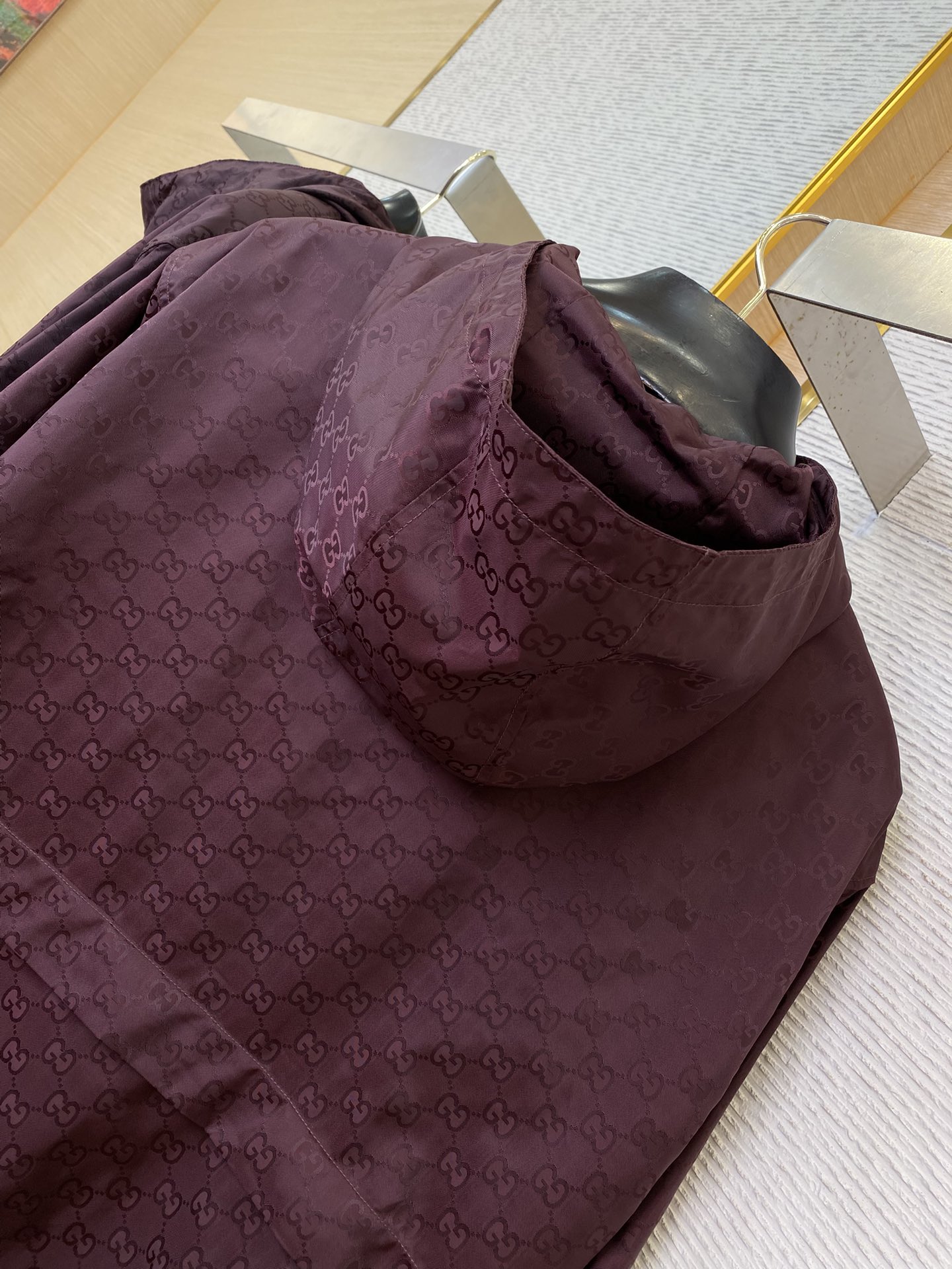 Jacquard Indonesian Dragon Fabric Hooded Jacket