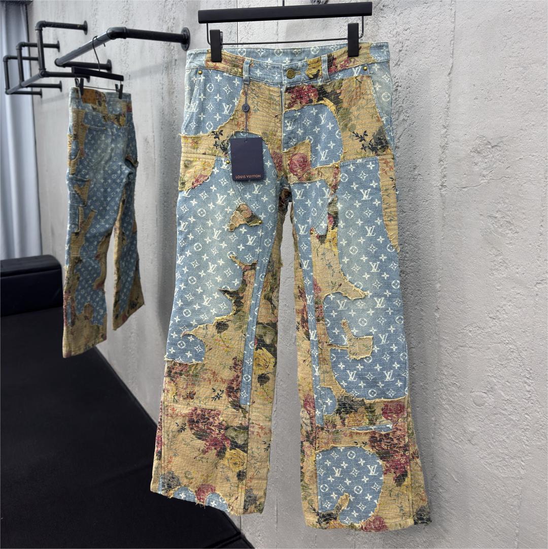 Vintage Floral Patchwork Jeans