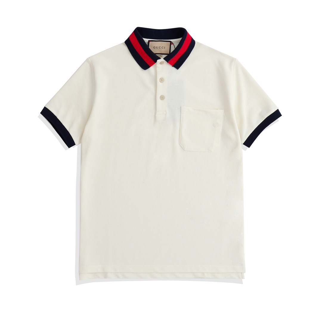 New cotton knitted polo shirt