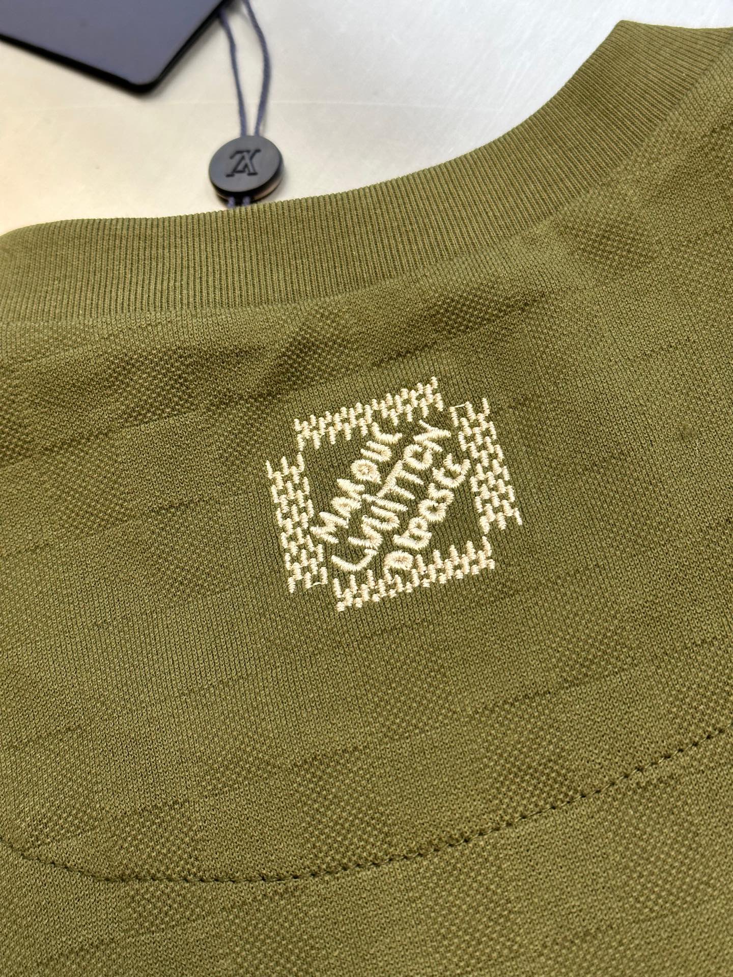 Green Piqué Round Neck Short Sleeves