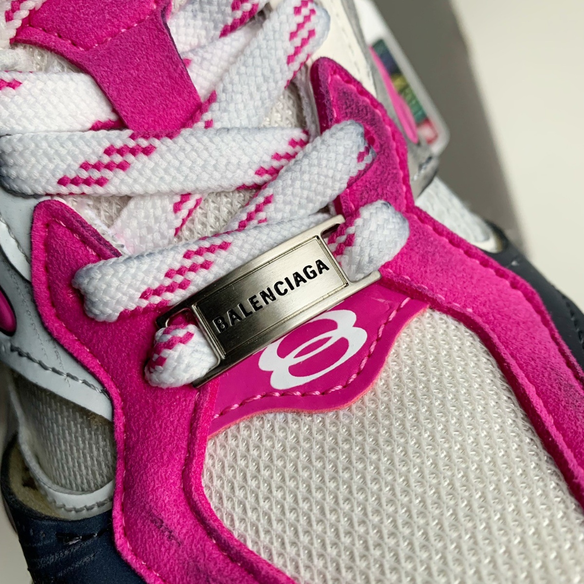 Balenciaga Cargo Sneakers in Grey/White/Pink