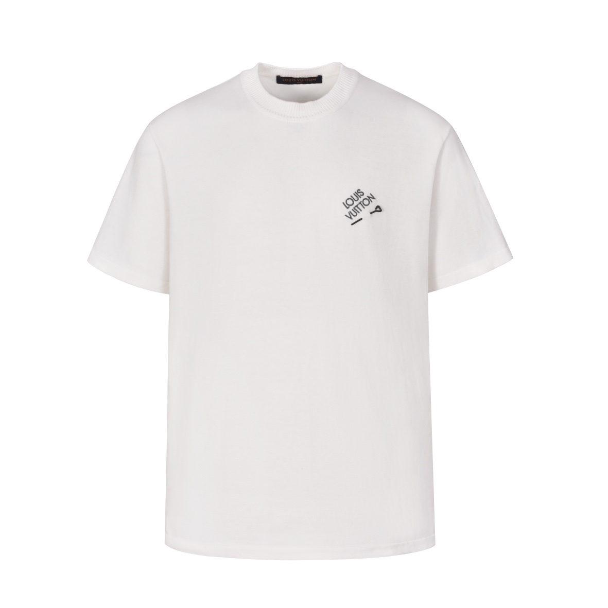 Pin-knit short-sleeved T-shirt