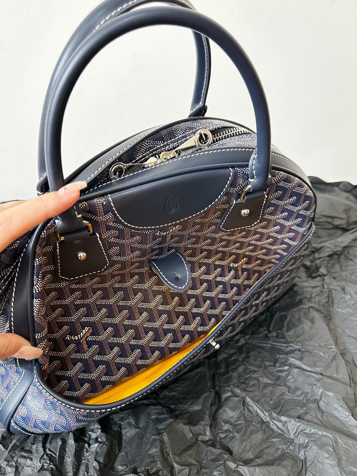 Medium Navy Blue Canvas Bowling Ball