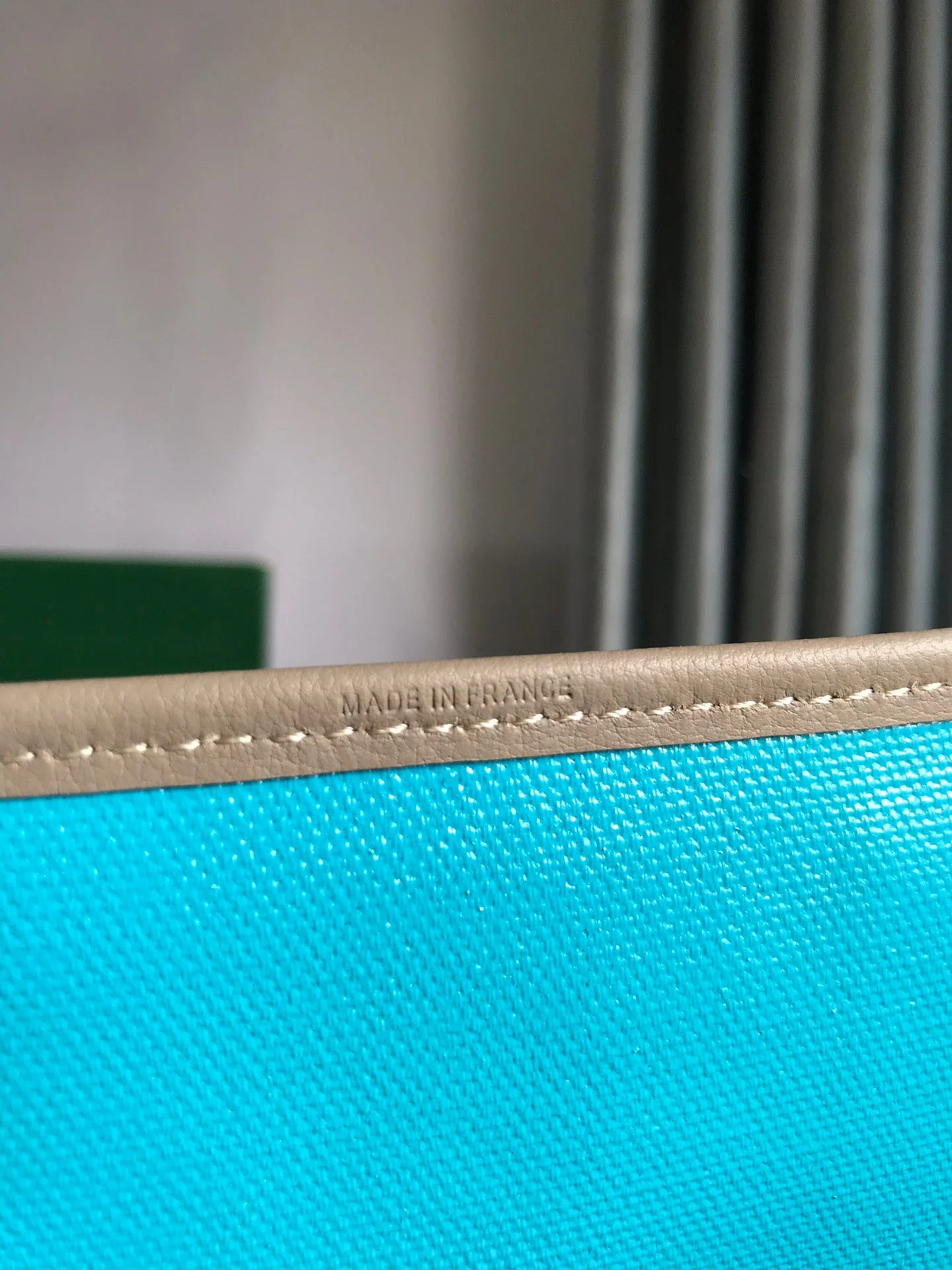 Grey and Blue Canvas Bag