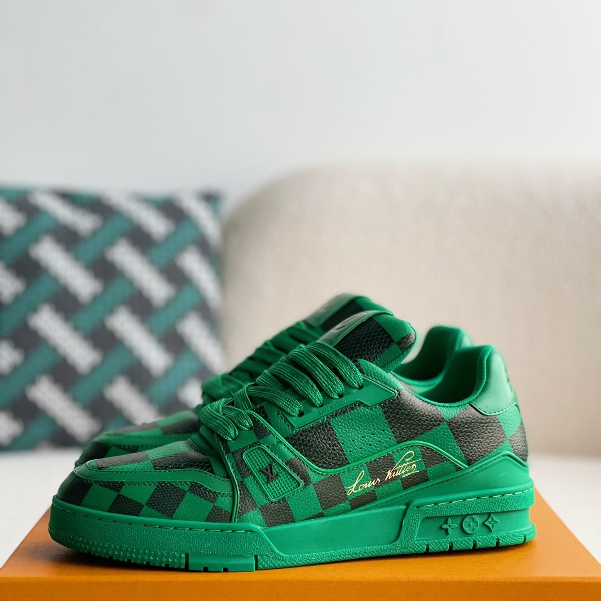 Trainer Sneaker Damier Pop Green