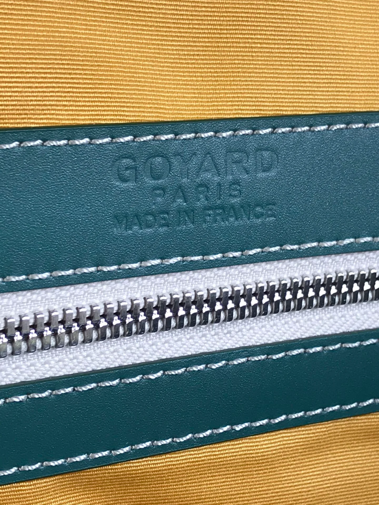 50 BAG IN GREEN CANVAS AND CALFSKIN TRIM