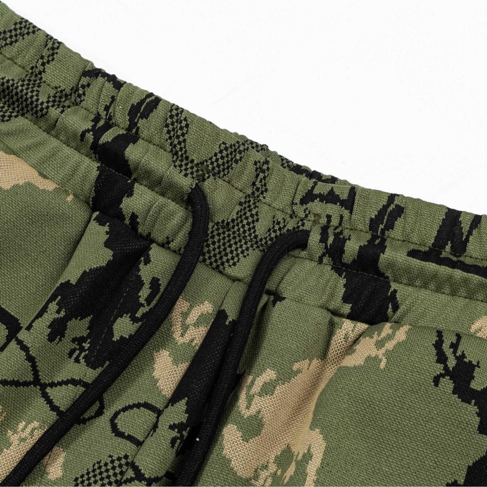 New Jacquard Green Knitted Shorts