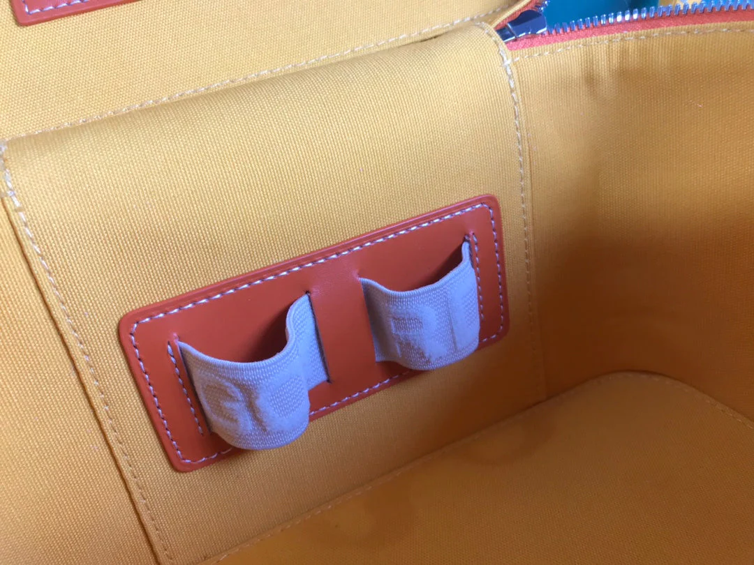 Orange Canvas Cosmetic Box