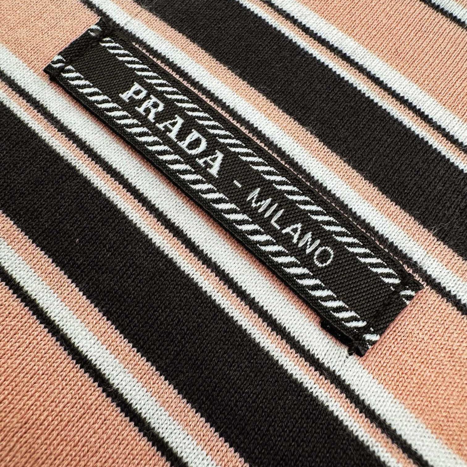 Label striped short sleeves