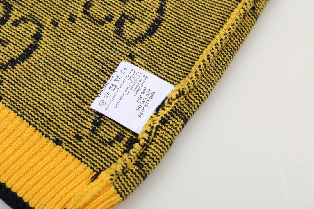 New Alphabet Jacquard Crew-Neck Sweater