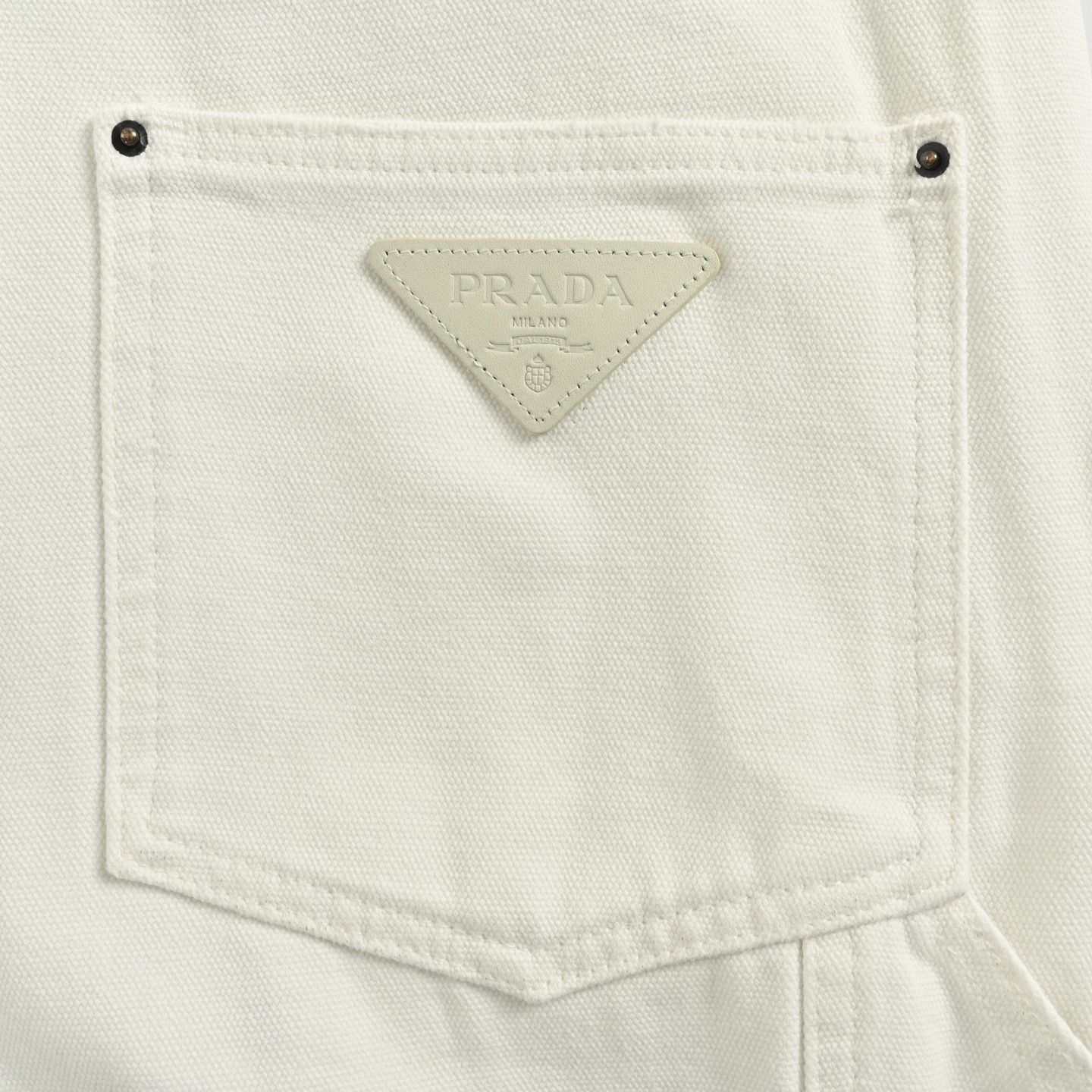 Triangle leather lumberjack jeans