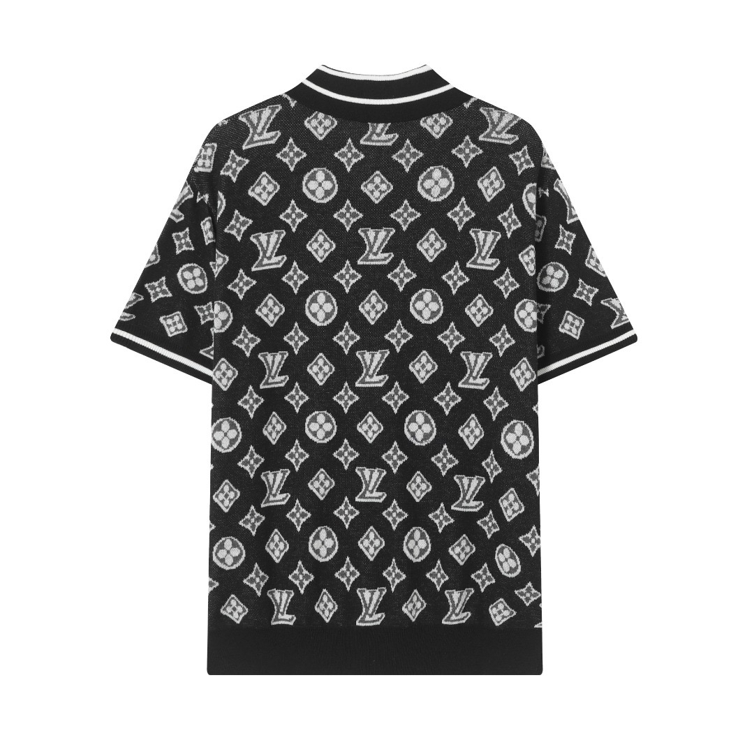 Jacquard knitted T-shirt