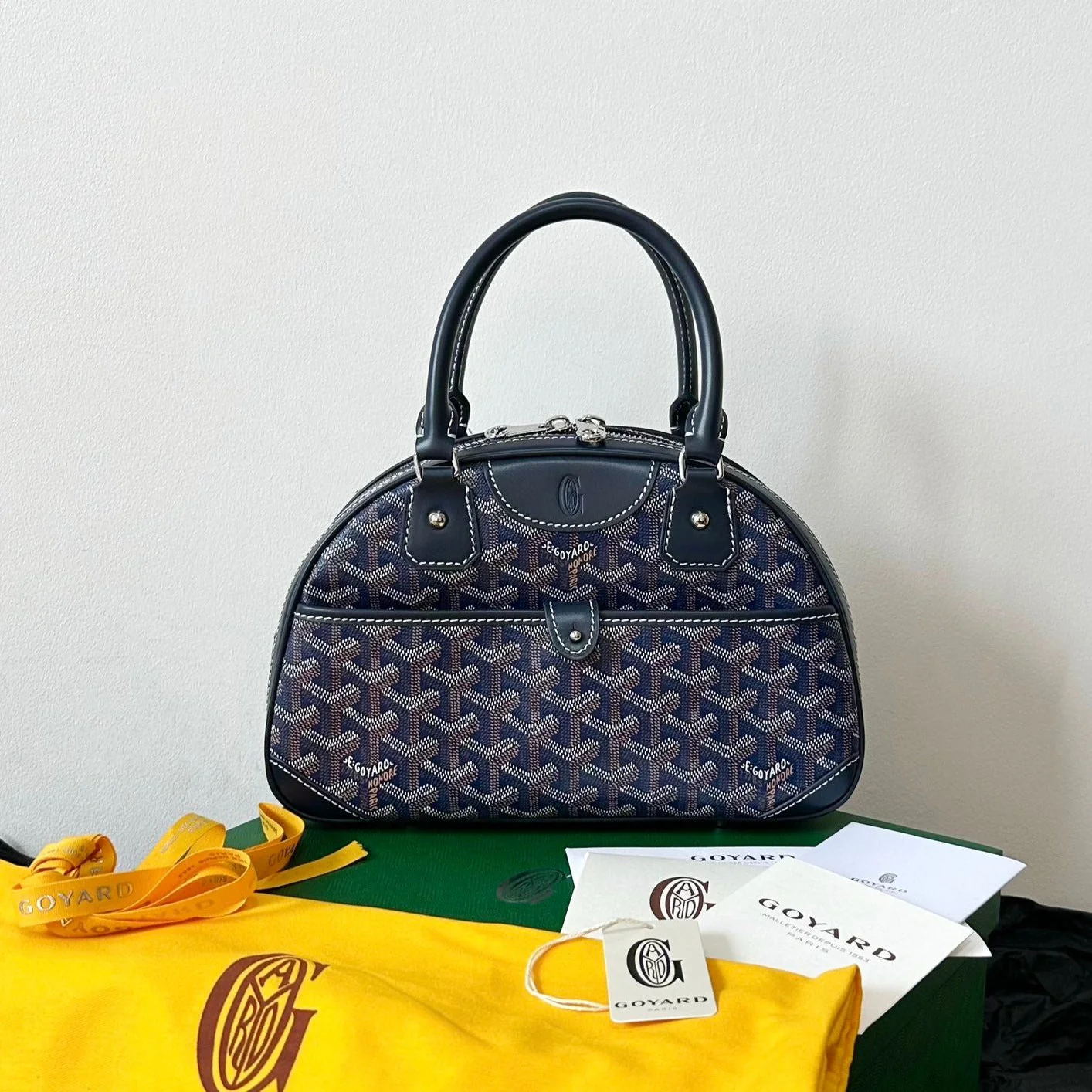 Small Navy Blue Canvas Bowling Ball