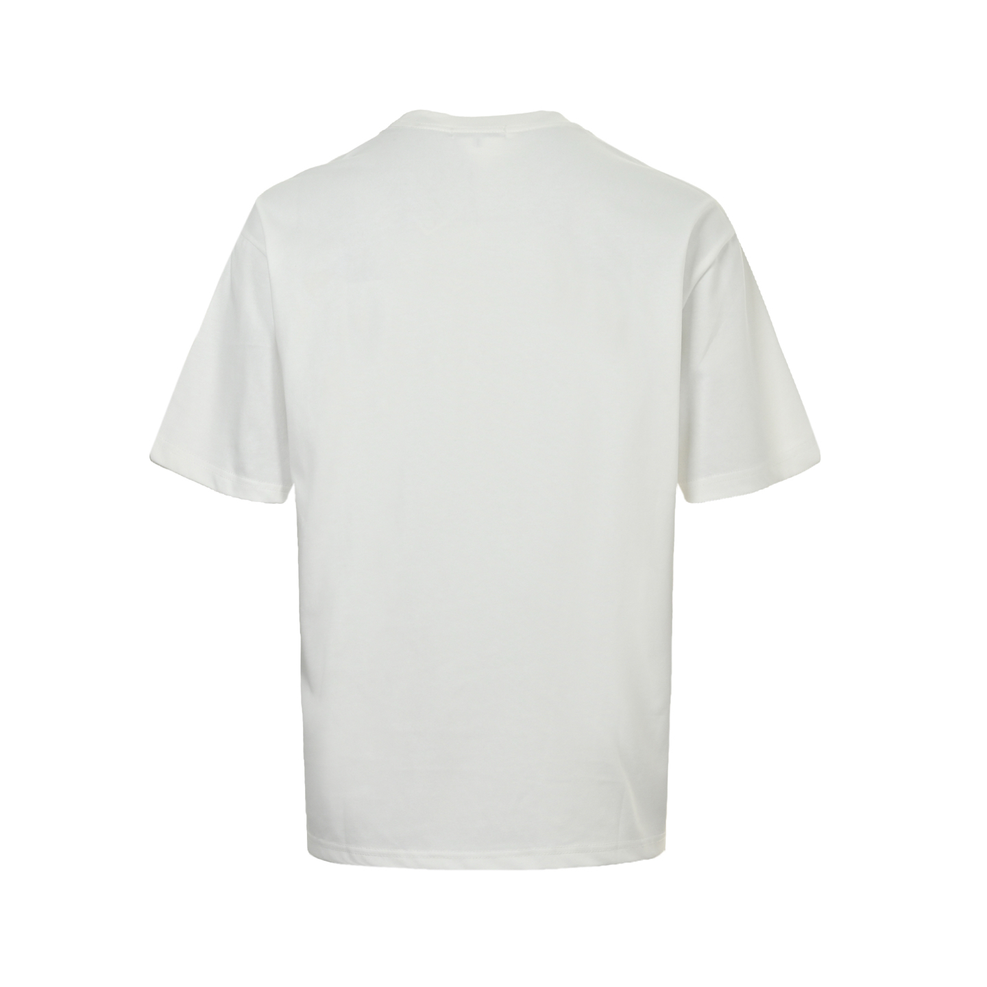 Flocked letter short-sleeved T-shirt