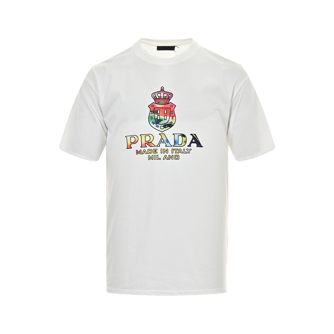 Gradient crown print T-shirt