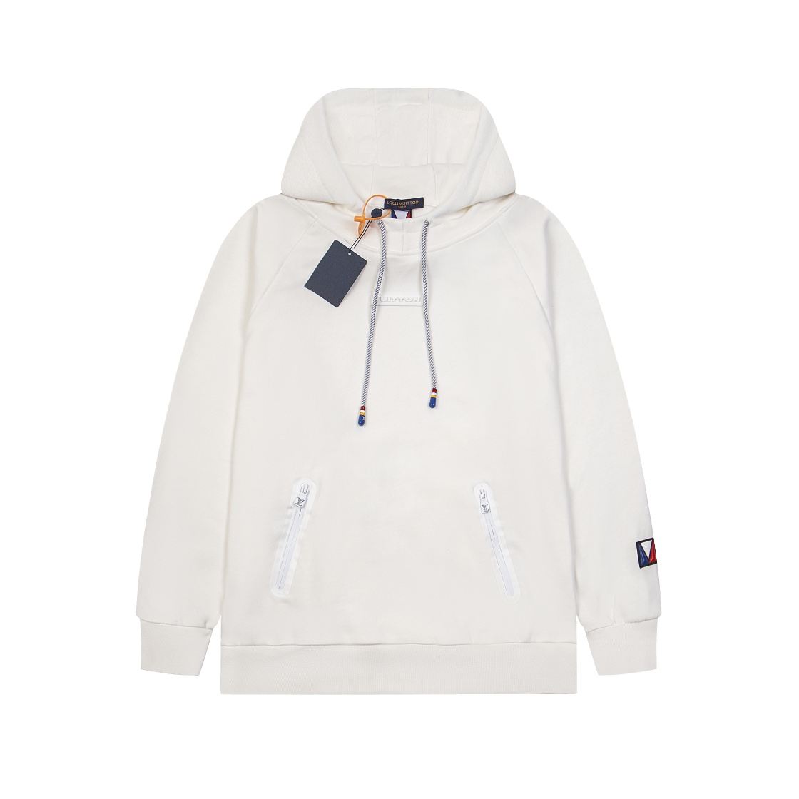 White Signature Cotton Hoodie