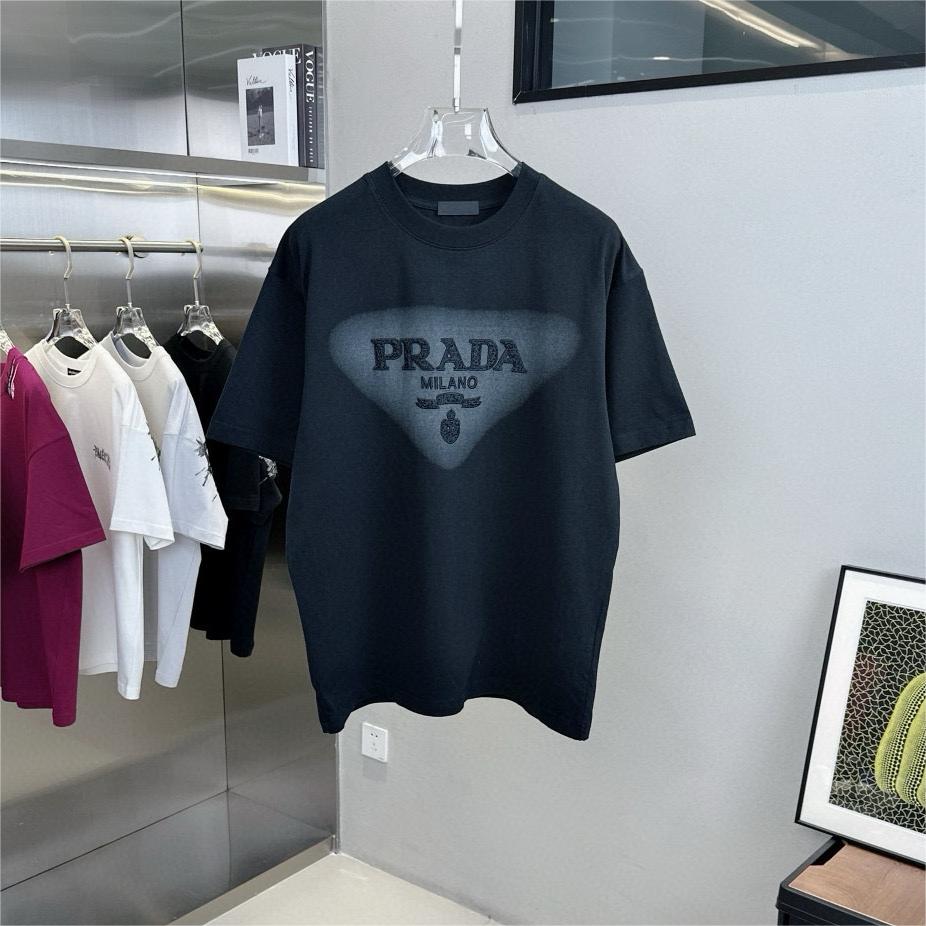 Embroidered Printed Triangle T-Shirt