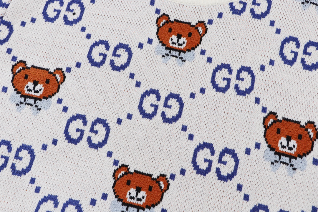 Bear Double G Jacquard Knit Sweater