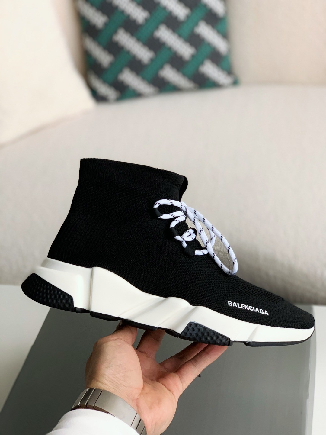 Balenciaga Speed Lace Up Black