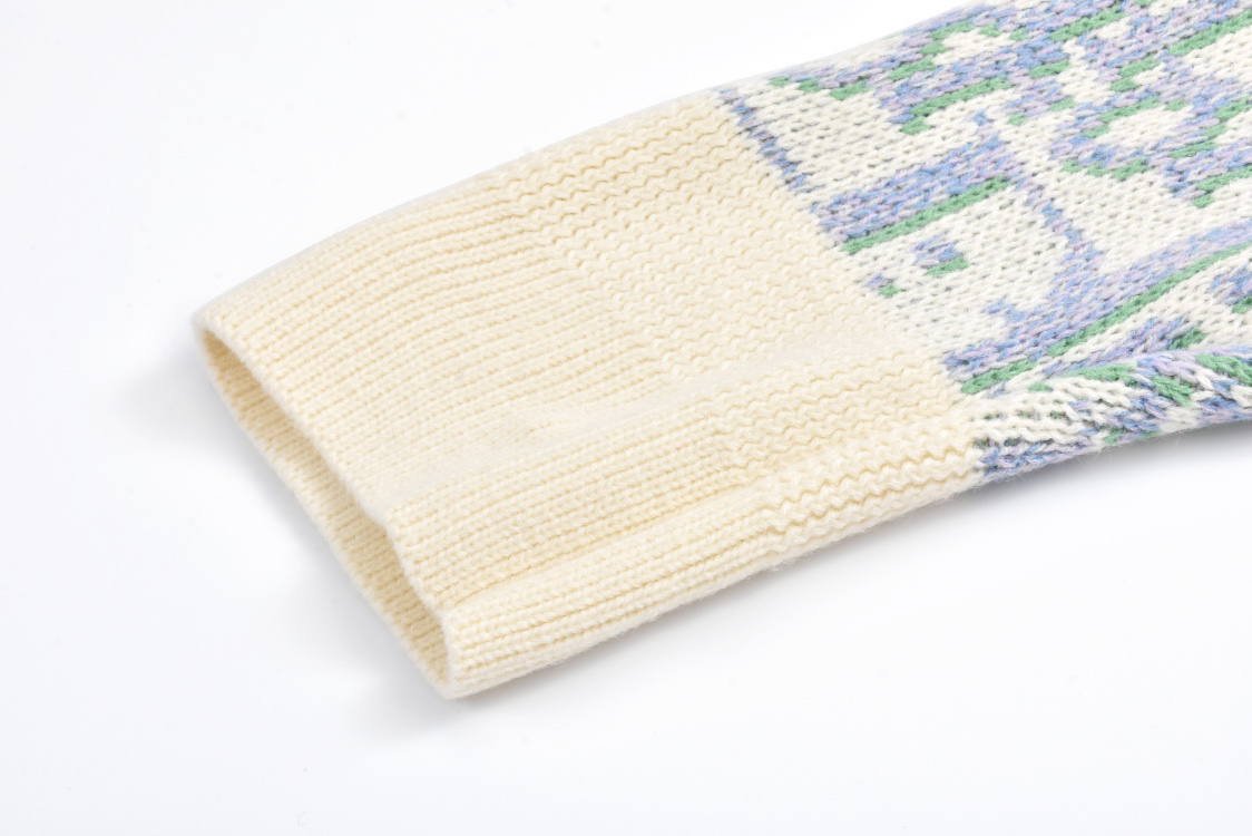 All Over Print Jacquard Cardigan Sweater