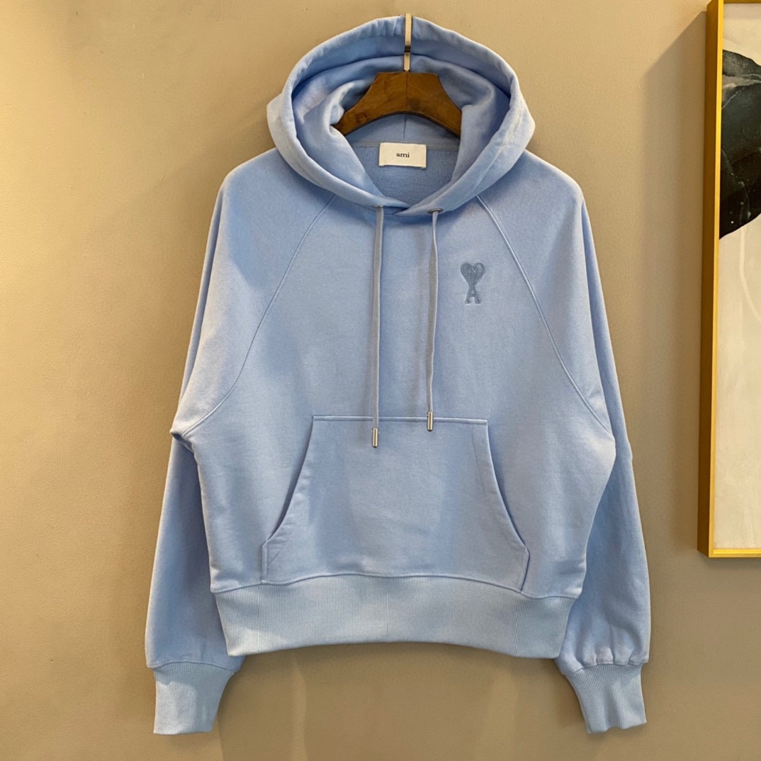 Heart Towel Embroidery Raglan Crewneck Hoodie