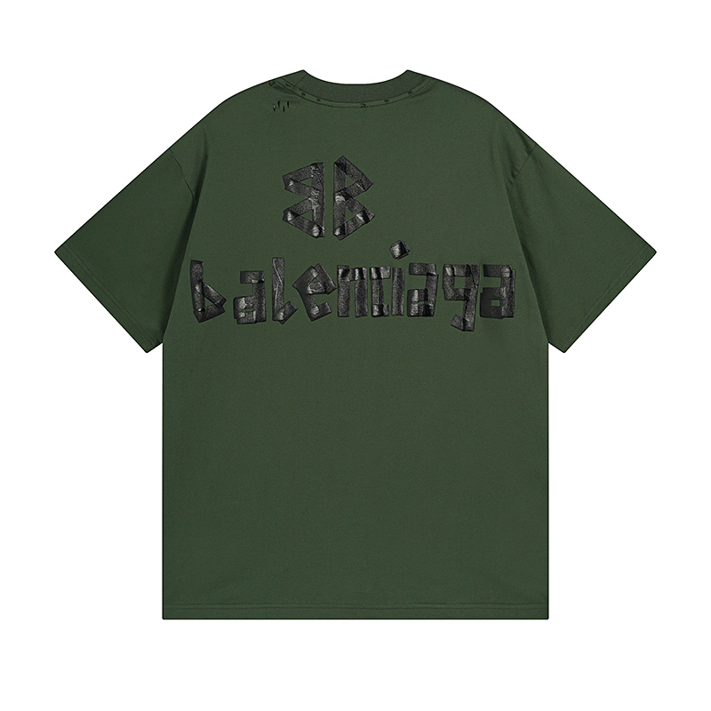 Tape Series Printed Distressed T-Shirt