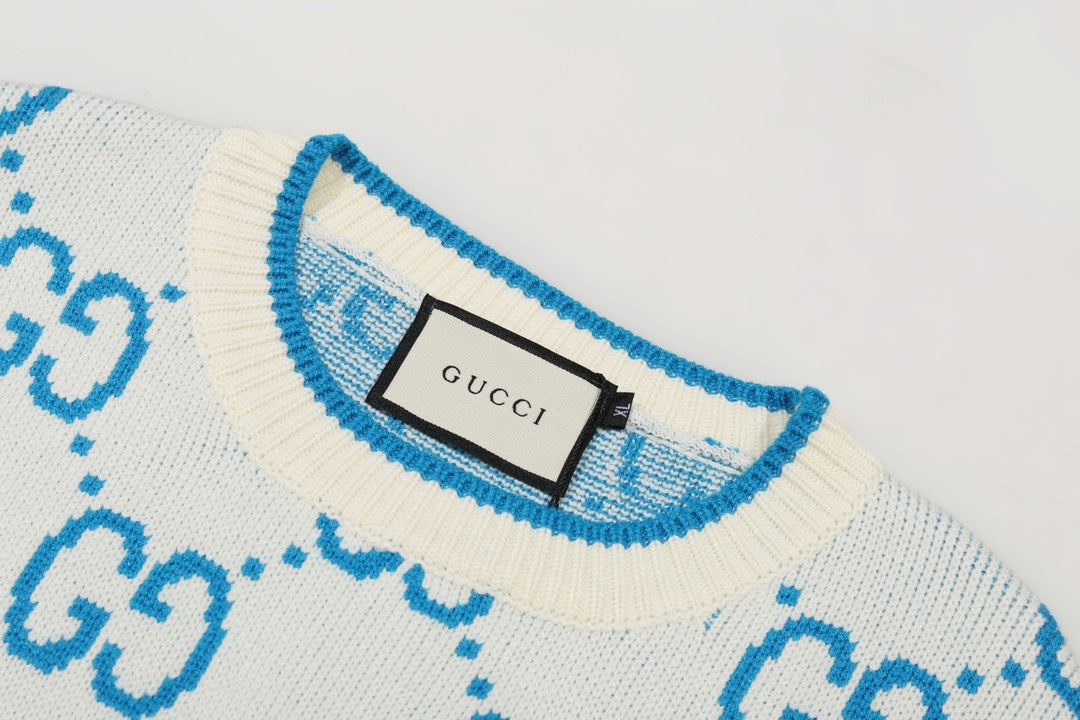 New Alphabet Jacquard Crew-Neck Sweater