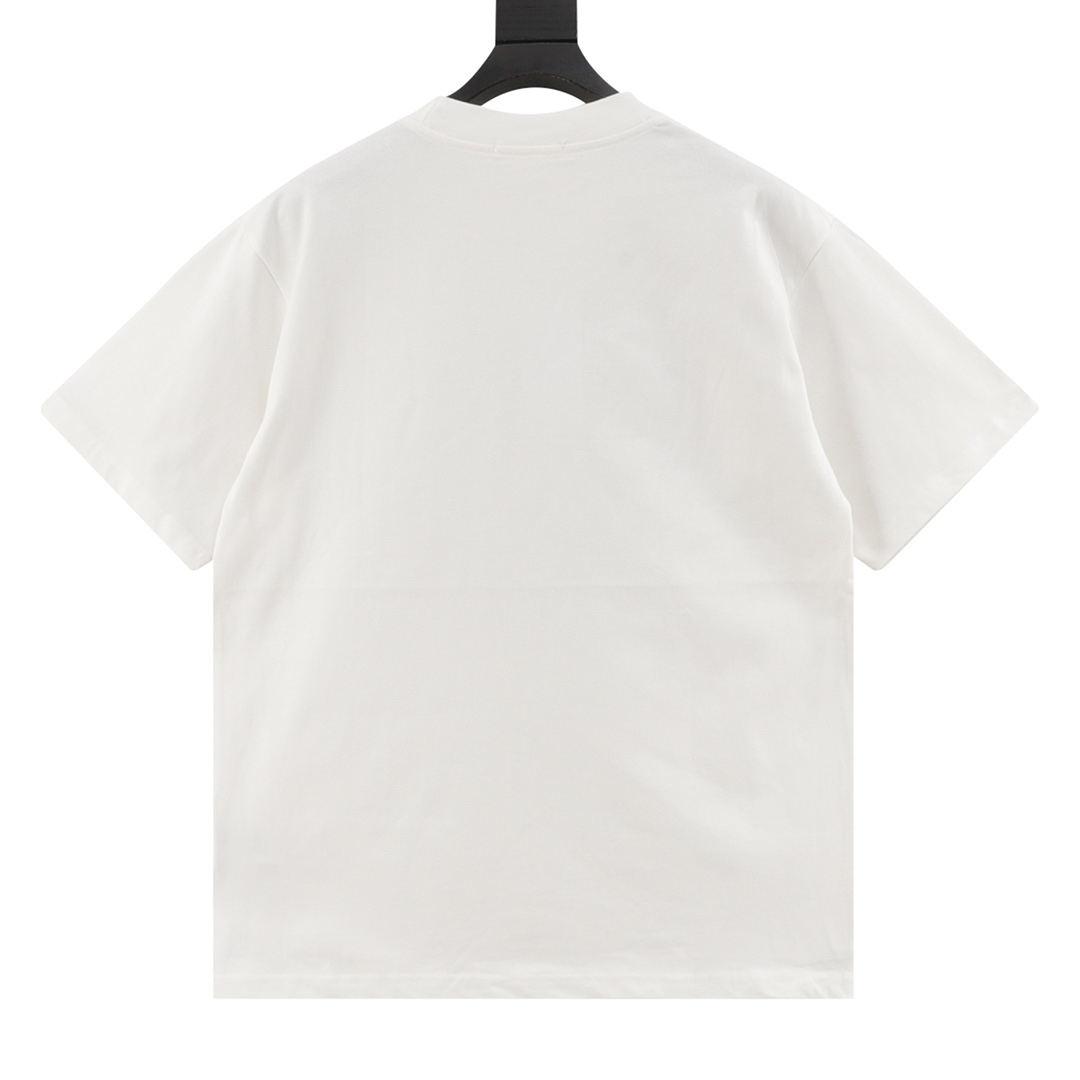 Artistic signature letter print T-shirt