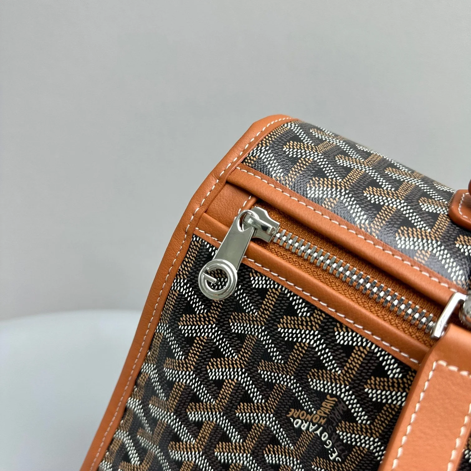 Brown And Orange Backpack