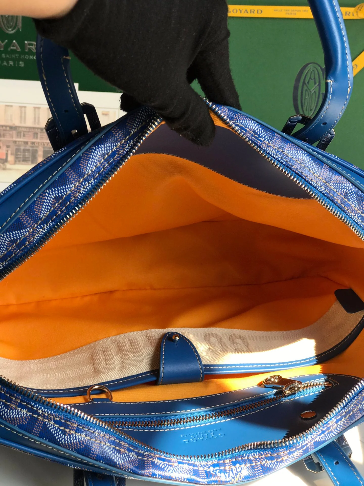 Blue Canvas Document Bag