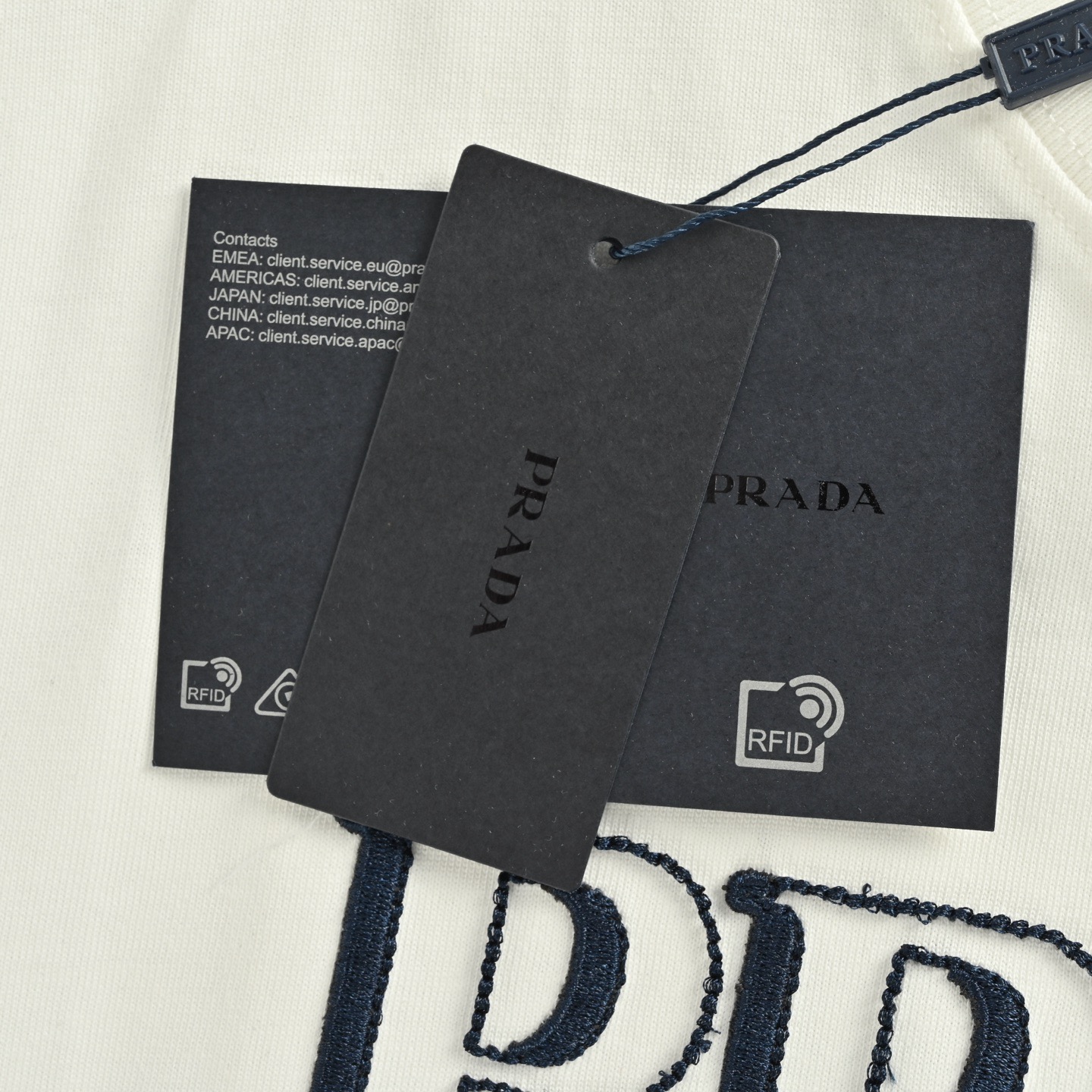 25ss shadow letter embroidered short-sleeved T-shirt