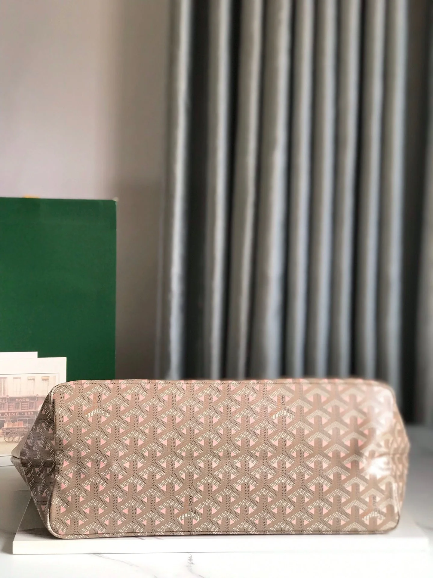 Grey And Pink Canvas Bag