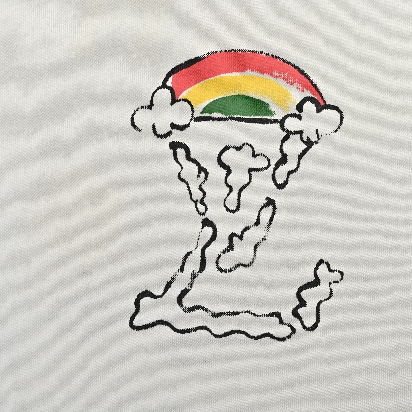 Back Painted Cloud Graffiti T-Shirt