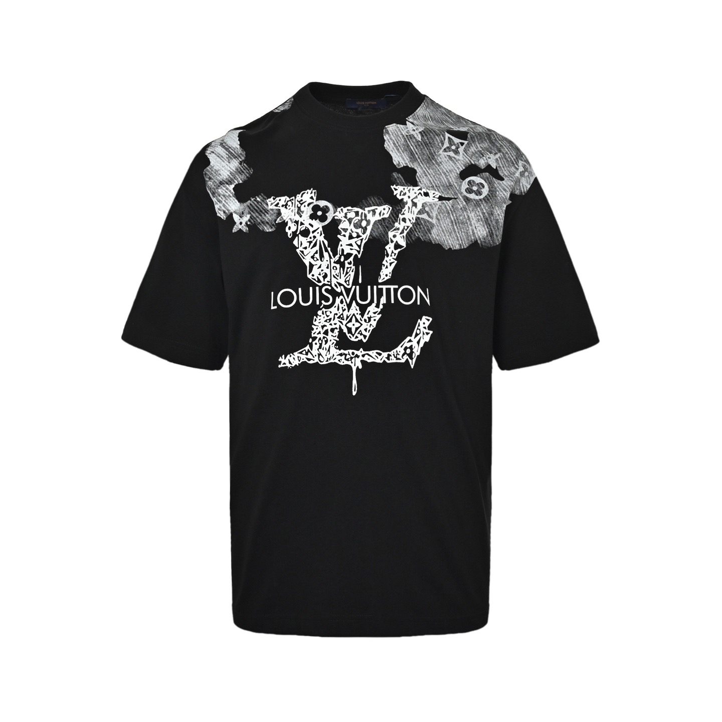 Ink embroidered lettering T-shirt