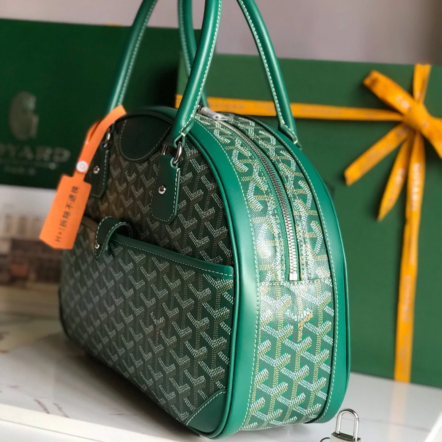 Green Calfskin Handbag