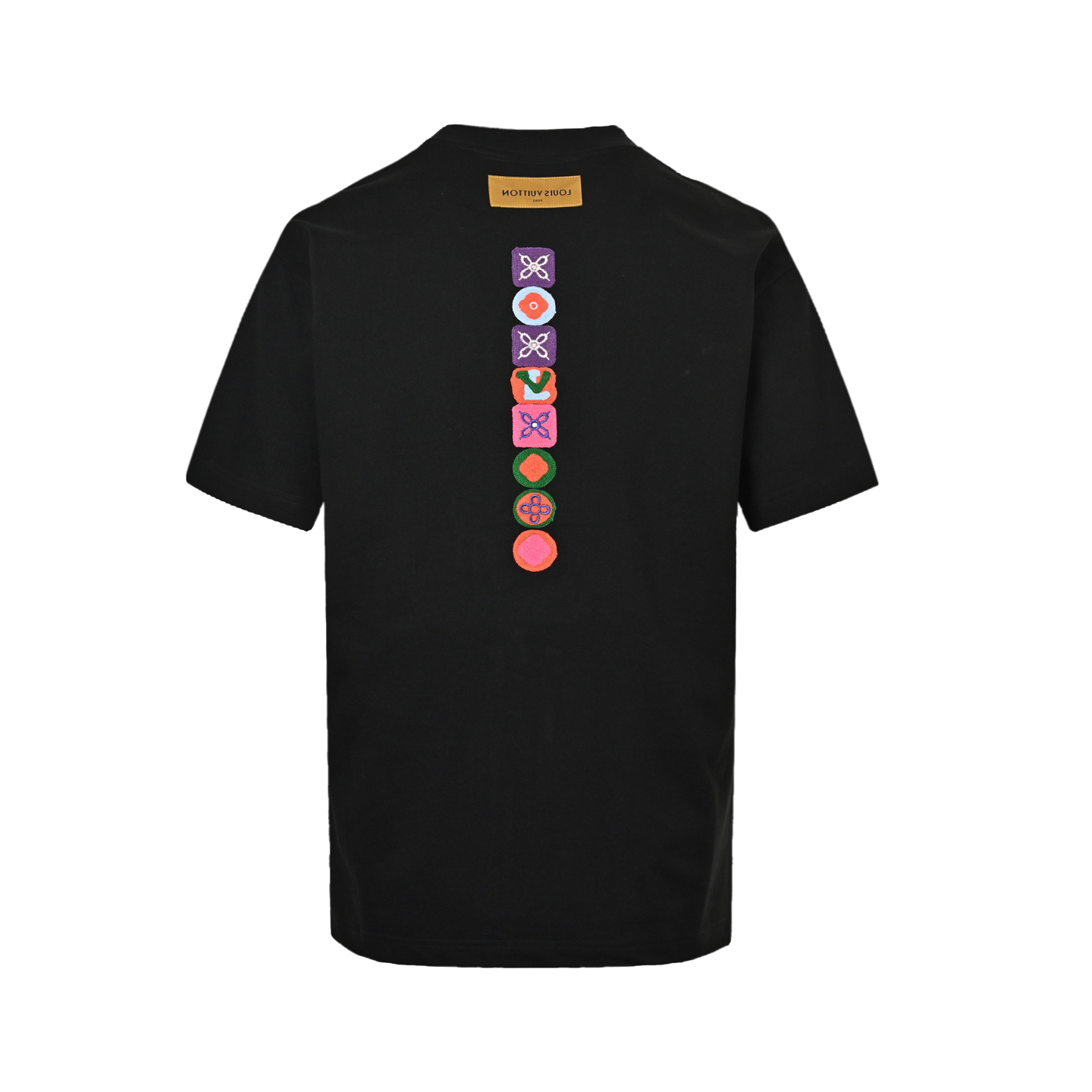 Embroidered badge short-sleeved T-shirt