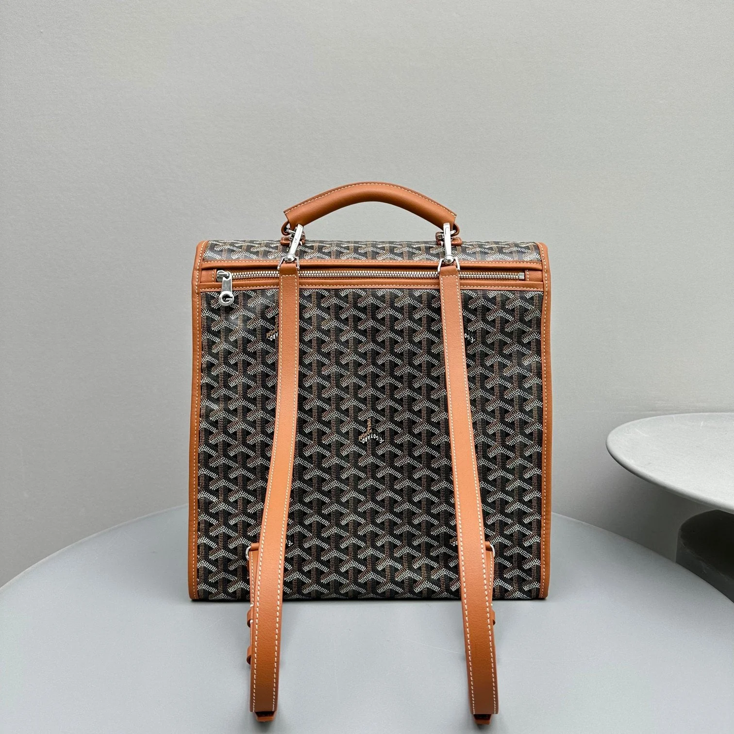 Brown And Orange Backpack