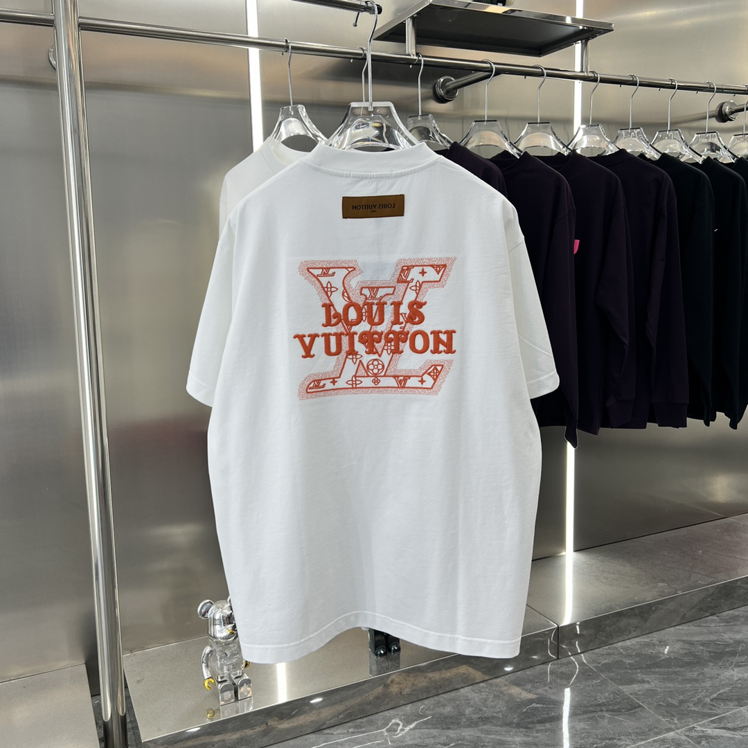 Summer embroidered short-sleeved T-shirt