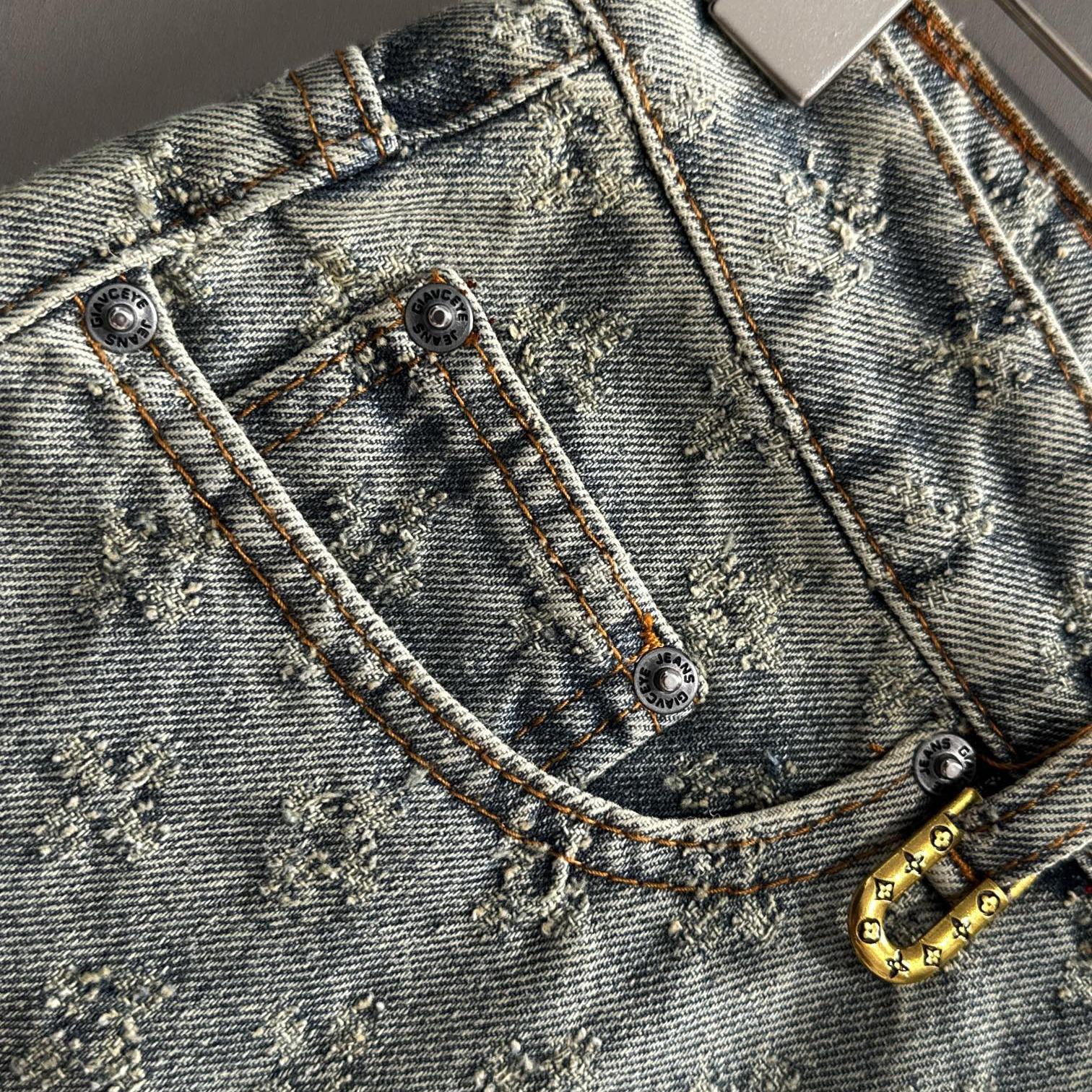 Old Fashioned Jacquard Denim Shorts