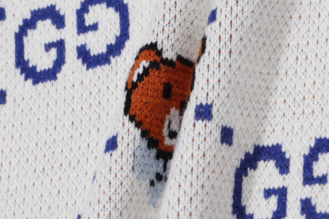 Bear Double G Jacquard Knit Sweater