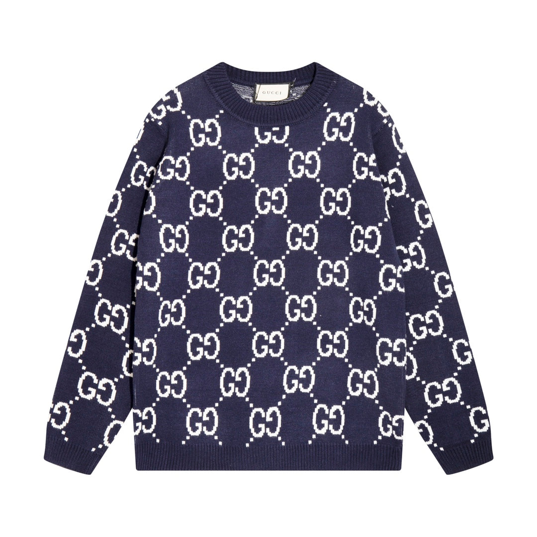 New Alphabet Jacquard Crew-Neck Sweater
