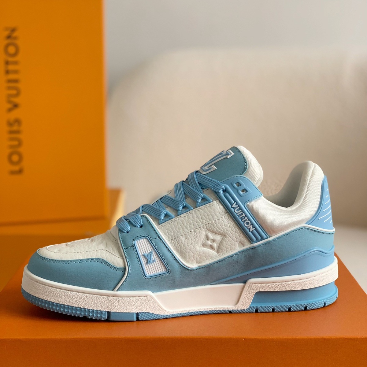 Monogram Blue Trainer