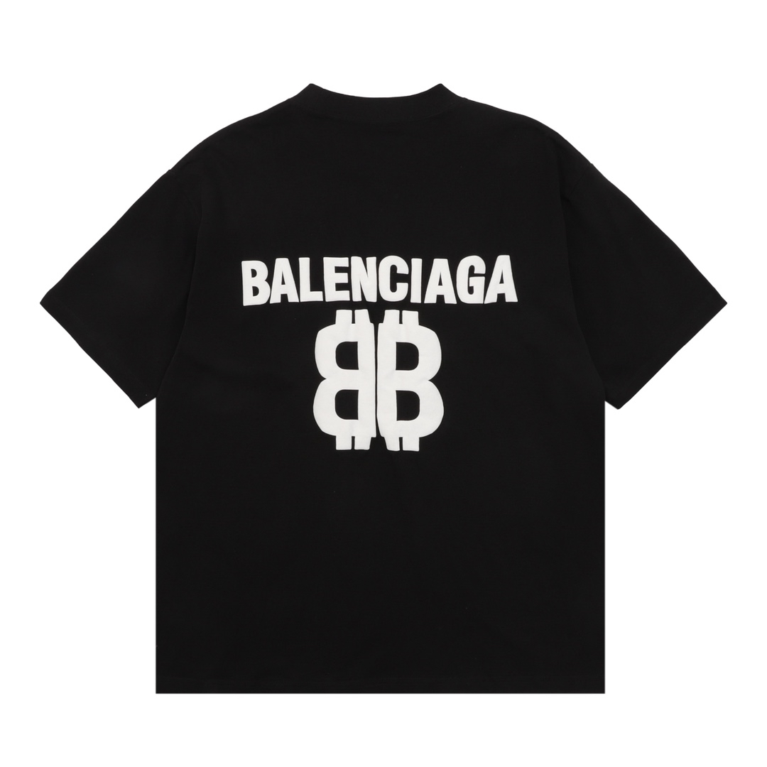 Foam letter short-sleeved T-shirt