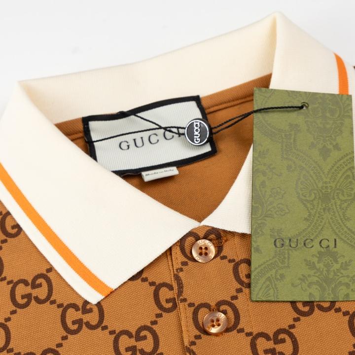 Retro all over print polo shirt