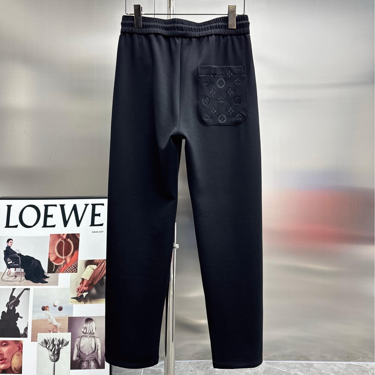 Embroidered Logo Casual Pants