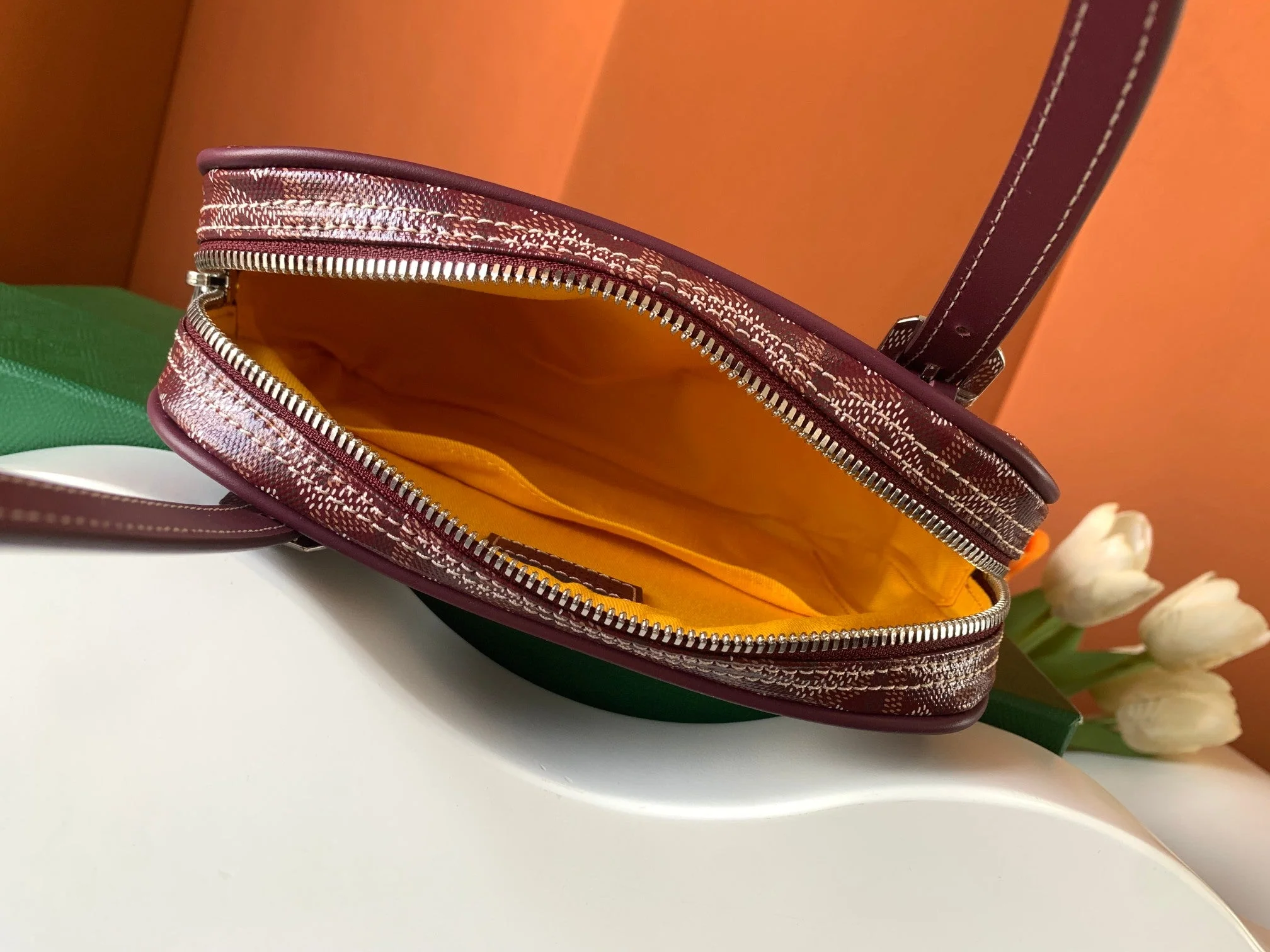 Toast Bag 21cm Burgundy Canvas