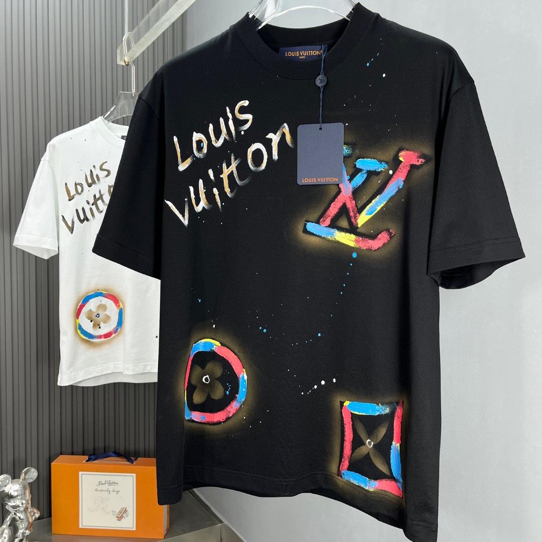 New Summer Graffiti Letter Element Round Neck T-shirt